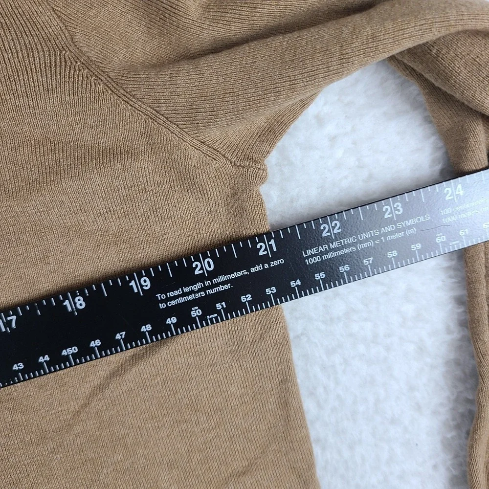 Polo Ralph Lauren Sweater Mens Medium Brown V Neck Pima Cotton Sweatshirt